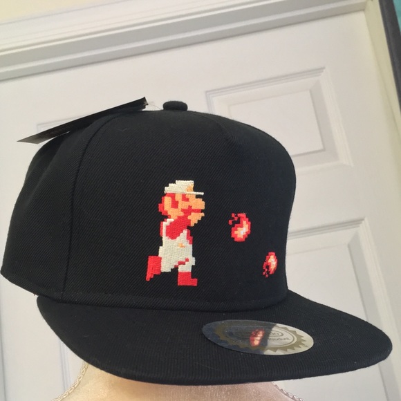 Nintendo Accessories - Nintendo Super Mario Bros fireball snap back hat